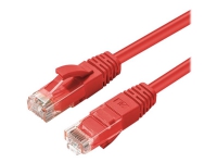 MicroConnect – Patch-kabel – RJ-45 (hane) till RJ-45 (hane) – 2 m – 5 mm – UTP – CAT 6a – halogenfri inomhus formpressad rund hakfri – röd