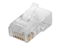 MicroConnect - Nätverkskontakt - RJ-45 (hane) - oskärmad - CAT 6a - transparent (paket om 10)