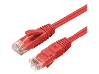 MicroConnect – Patch-kabel – RJ-45 (hane) till RJ-45 (hane) – 3 m – 5 mm – UTP – CAT 6a – halogenfri inomhus formpressad rund hakfri – röd