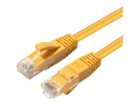 MicroConnect – Patch-kabel – RJ-45 (hane) till RJ-45 (hane) – 15 m – 5 mm – UTP – CAT 6a – halogenfri inomhus formpressad rund hakfri – gul