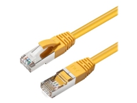 MicroConnect – Patch-kabel – RJ-45 (hane) till RJ-45 (hane) – 1 m – 6 mm – S/FTP – CAT 6a – halogenfri inomhus formpressad rund hakfri – gul