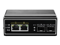 LevelOne IGP-0431 – Switch – ohanterad – 2 x 10/100/1000 (PoE) + 2 x Gigabit SFP – DIN-skenmonterbar – PoE – DC power