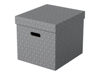 Esselte Home - Lagerboks - large - grå (en pakke 3) Arkivering - Arkiv bokser / Mapper - Oppbevaringsbokser