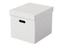 Esselte Cube - Gaveeske - 36.5 cm x 32 cm x 31.5 cm - hvit - pakke av 3 Arkivering - Arkiv bokser / Mapper - Oppbevaringsbokser