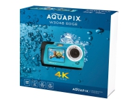 Easypix Aquapix W3048 Edge - Digitalkamera - kompakt - 13.0 MP / 48 MP (interpolert) - 4K / 10 fps - under vannet inntil 3 m - isblå Digitale kameraer - Kompakt