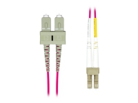 ProXtend – Patch-kabel – LC/UPC-multiläge (hane) till SC/UPC-multiläge (hane) – 0.5 m – 2 mm – fiberoptisk – duplex – 125 mikron – OM4 – halogenfri – violett