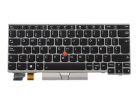 Chicony – Ersättningstangentbord för bärbar dator – med Trackpoint UltraNav – bakgrundsbelyst – QWERTY – spansk – silver – FRU – för ThinkPad L13 20R3 20R4  L13 Yoga 20R5 20R6