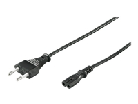 MicroConnect – Strömkabel – Eurokontakt (hane) till IEC 60320 C7 – AC 250 V – 2.5 A – 50 cm – svart