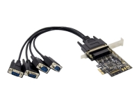 MicroConnect – Seriell adapter – PCIe – RS-232 x 4