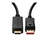 MicroConnect – Adapterkabel – DisplayPort hane spärrad till HDMI hane – 1 m – trippelskärmad – svart – 4K60 Hz (4096 x 2160) stöd