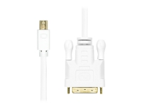 ProXtend – Adapterkabel – Mini DisplayPort (hane) till DVI-D (hane) – 1 m – 1080p stöd 60 Hz – vit