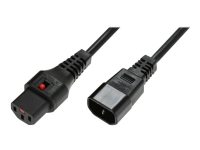 MicroConnect – Strömkabel – IEC 60320 C13 till IEC 60320 C14 – AC 250 V – 10 A – 1.5 m – svart