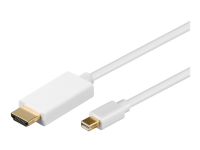 MicroConnect – Adapterkabel – Mini DisplayPort till HDMI – 3 m – vit – 4K60 Hz (4096 x 2160) stöd