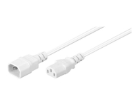 MicroConnect – Förlängningskabel för ström – IEC 60320 C14 till IEC 60320 C13 – AC 250 V – 10 A – 1 m – halogenfri – vit