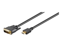 MicroConnect – Adapterkabel – dubbel länk – HDMI hane till DVI-D hane – 10 m – svart – dubbelriktad 1080p stöd 60 Hz