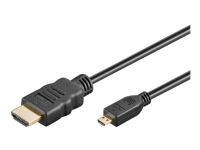 MicroConnect – Hög hastighet – HDMI-kabel med Ethernet – HDMI hane till mikro-HDMI hane – 3 m – svart – 4K60 Hz (4096 x 2160) stöd