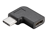 MicroConnect – USB-C-förlängare – USB-C (hane) vinklad till USB-C (hona) – svart