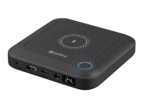 Bilde av Sandberg All-in1 Laptop Powerbank 24000 - Powerbank For Laptop - 24000 Mah - Trådløs Lading (qi-lading) - Svart