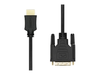 ProXtend – Adapterkabel – HDMI hane till DVI-D hane – 1 m – trippelskärmad – svart – stöd för 1080p