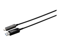 MicroConnect Premium - USB-kabel - USB-type A (hann) til 24 pin USB-C (hann) - USB 3.2 Gen 2 - 10 m - aktiv optisk hybridkabel - svart PC tilbehør - Kabler og adaptere - Datakabler