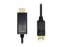 ProXtend – Adapterkabel – DisplayPort hane spärrad till HDMI hane – 5 m – dubbelt skärmad – svart – 4K60Hz (3840 x 2160) stöd