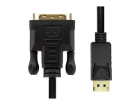 ProXtend – Adapterkabel – DisplayPort (hane) spärrad till DVI-D (hane) – DisplayPort 1.2 – 2 m – 1080p stöd 60 Hz – svart