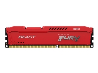 FURY Beast - DDR3 - modul - 8 GB - DIMM 240-pin - 1866 MHz / PC3-14900 - CL10 - 1.5 V - ikke-bufret - ikke-ECC - rød