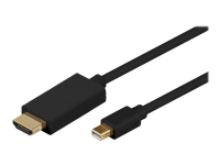 MicroConnect – Adapterkabel – Mini DisplayPort hane till HDMI hane – 1.8 m – svart – 1080p stöd 60 Hz