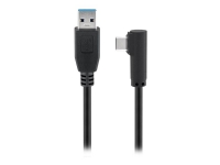 MicroConnect – USB-kabel – USB typ A (hane) rak till USB-C (hane) vinklad – USB 3.2 Gen 1 – 50 cm – svart