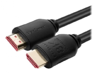 MicroConnect - Ultra High Speed - HDMI-kabel med Ethernet - HDMI hann til HDMI hann - 1 m - svart - støtte for Dolby TrueHD, 8 K 60 Hz (7680 x 4320) støtte PC tilbehør - Kabler og adaptere - Videokabler og adaptere