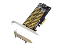 MicroConnect – Gränssnittsadapter – M.2 – M.2 NVMe Card – PCIe 3.0 x4 SATA 6Gb/s – svart
