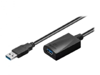 MicroConnect – USB-förlängningskabel – USB typ A (hane) till USB typ A (hona) – USB 3.0 – 15 m – aktiv – svart