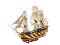 Revell modellbyggsats fartyg 1:225 presentförpackning BATTLE OF TRAFALGAR skala 1:225 nivå 4 trogen kopia med många detaljer segelfartyget HMS Victory med grundläggande tillbehör och affisch 05767 144 År