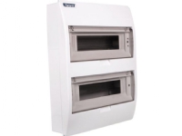 2x12 modulært bryterutstyr, utenpåliggende IP40 med røykklaff, N+PE samleskinne S-24+SPAST+N+PE 800601 ENE-00354