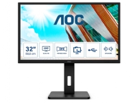 AOC Q32P2CA, 80 cm (31.5), 2560 x 1440 piksler, 2K Ultra HD, LED, 4 ms, Sort PC tilbehør - Skjermer og Tilbehør - Skjermer