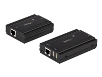 StarTech.com 4 Port USB 2.0 Extender Hub over Single CAT5e/CAT6 Ethernet Cable (RJ45), 330ft (100m), USB Extender Adapter, Externally Powered, 480 Mbps, Metal USB Extender Kit - Power/Link LEDs (USB2004EXT100) - USB-utvider - USB 2.0 - over CAT 5e/6 - opp til 100 m