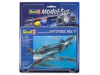 Revell Spitfire Mk V, Flymodell med fastvinge, Monteringssett, 1:72, Supermarine Spitfire, Plast, Second World War Hobby - Modellbygging - Modellsett - Startsett