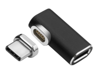 MicroConnect - USB-C-förlängare - 24 pin USB-C (hane) vinklad, magnetisk till 24 pin USB-C (hona)