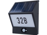 Heitronic Andrea 37150 Solar husnummerlampa med rörelsesensor 3,3 W Varmvit Svart