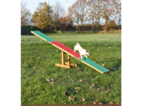 Dog Agility Set, 4-delad fyllbar agilityutrustning för hundträning, häckset med slalomstavar, höj- och sänkbar, häckar, hoppring