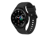 Samsung Galaxy Watch4 Classic – 46 mm – svart – smartklokke med åskamsportsbånd – fluorelastomer – svart – display 1.4 – 16 GB – NFC, Wi-Fi, Bluetooth – 4G – 52 g