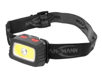 ANSMANN HD200B - Lommelygte til hovedet - LED - 3 W - sort/ rød