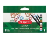 Derwent Academy marker metallic med 8 stk. ass. farver - (8 stk.) Skriveredskaper - Markør - Øvrige markør