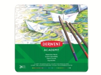 Derwent Academy akvarelblyant med 24 stk. ass. farver - (3 stk.) Skriveredskaper - Diverse skriveredskaper