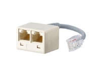 UAE – Nätverkskort – RJ-45 (hona) till RJ-45 (hane) – 10 cm – pärlvit