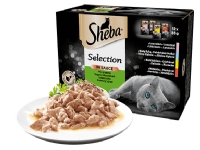Sheba 3065890095960, Adult, Storfekjøtt, Kylling, Laks, Sik (laksefisk), 85 g Kjæledyr - Katt - Kattefôr