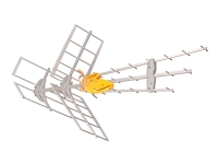 Produktfoto för Televes DAT BOSS MIX - Antenn - dubbla dipoler, Yagi - TV - 16 dBi (för 470 - 698 MHz/BOSSTech av), 41 dBi (för 470 - 698 MHz/BOSSTech på), 8,5 dBi (för 174 - 230 MHz/BOSSTech av), 36,5 dBi (för 174 - 230 MHz/BOSSTech på) - mast