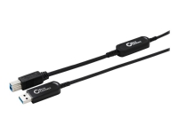 MicroConnect Premium – USB-kabel – USB typ A (hane) till USB Type B (hane) – USB 3.0 – 10 m – Active Optical Cable (AOC) – svart