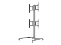 Multibrackets M Display Stand 180 Dual Vertical - Vogn - for 2 LCD-skjermer - aluminium, stål - svart - skjermstørrelse: 32-55