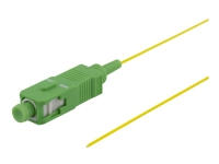 DELTACO – Nätverkskabel – SC/APC enkelläge (hane) till SC/APC enkelläge (hane) – 1.5 m – fiberoptisk – 9 / 125 mikrometer – OS2 – halogenfri